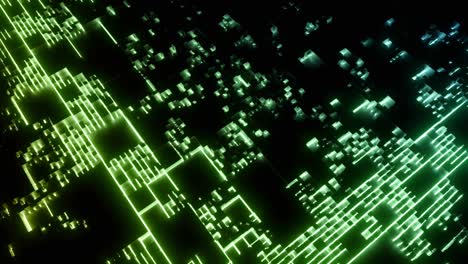 abstract green circuit board pattern