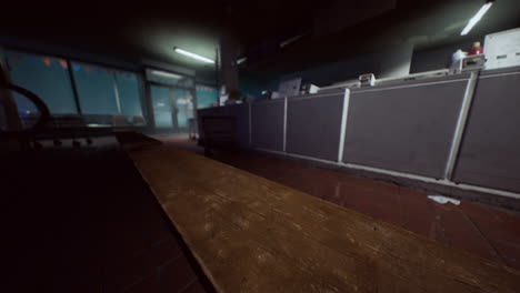 abandoned laundromat interior