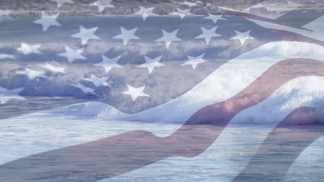 Animation-of-flag-of-united-states-blowing-over-seascape