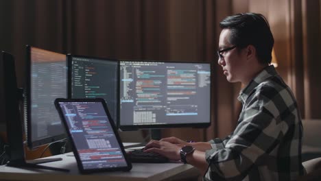 Programmer Working Late at Night