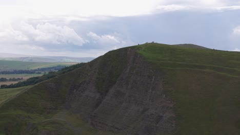 peak district national park, derbyshire, england - aerial shot