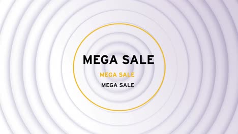 Animation-of-mega-sale-text-over-white-circles