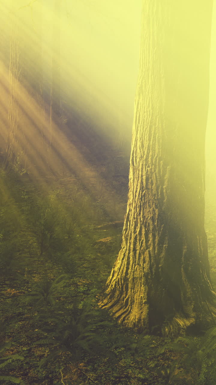 Golden Sunlight in the Forest