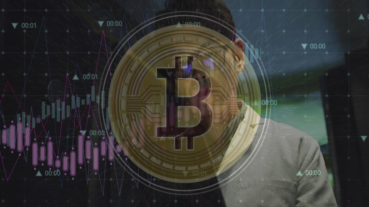 서버  ⁇ 에 있는 아시아 남성 노동자에 대한 데이터 처리 애니메이션