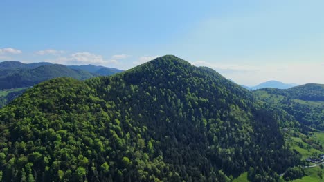 Vista-Panorámica-De-Las-Exuberantes-Colinas-Y-Bosques-De-Velenje