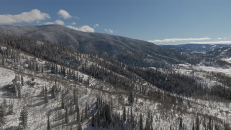 Aerial-shot-of-the-rocky-mountains-outside-of-steamboat-springs