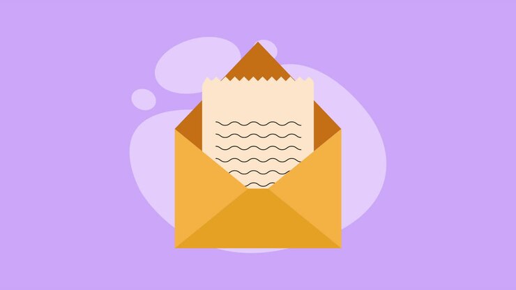 Open Envelope with Paper