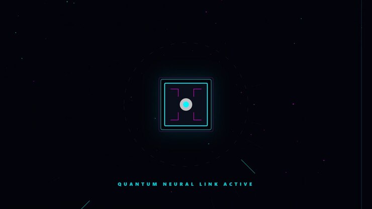 Futuristic Digital Interface With Quantum Neural Link Animation