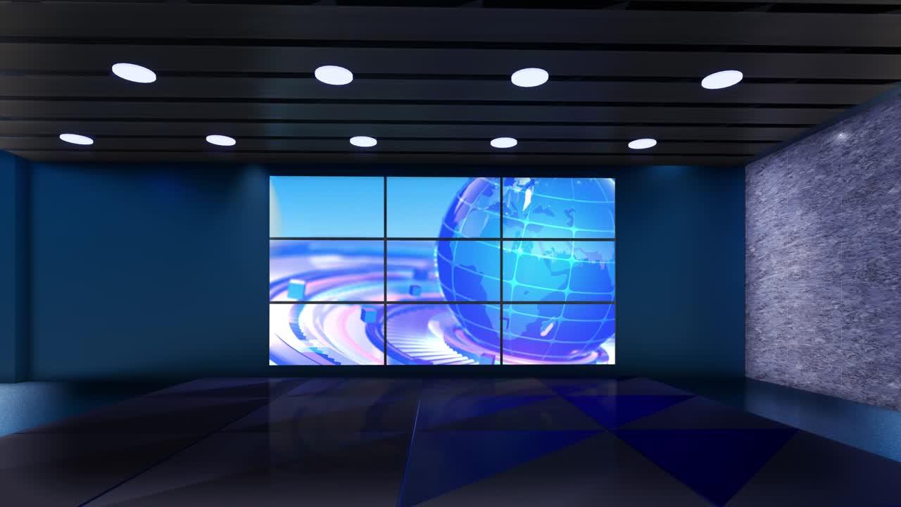 3D 가상 TV 스튜디오 뉴스