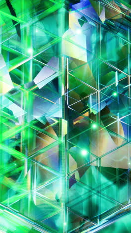 abstract geometric green background