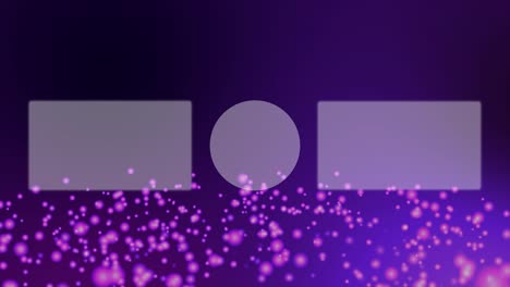 gráficos de movimiento de pantalla de extremo de tarjeta de punto flotante luminoso