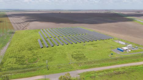 solar panels in a rural landscape setting