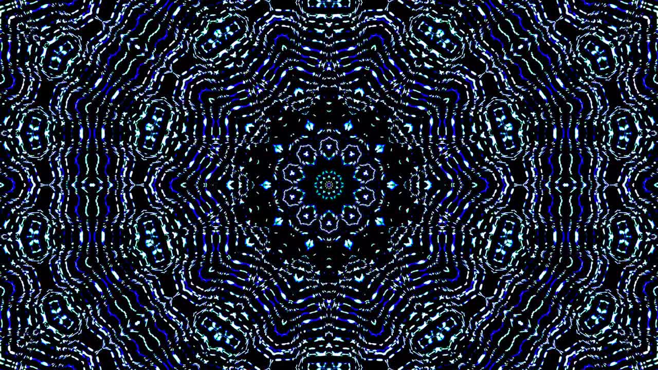 Beautiful abstract kaleidoscope that shines, a radiant light that regulates the subtle movements