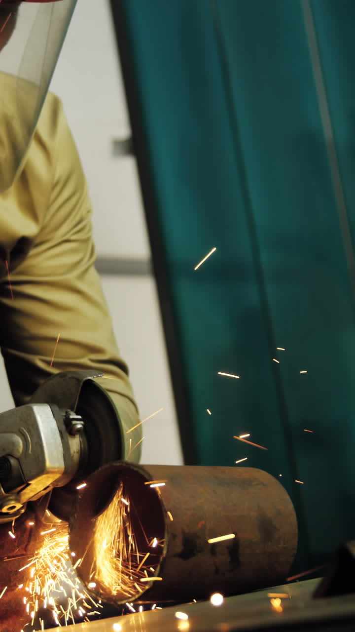 soldador trabajando en el taller de trabajo