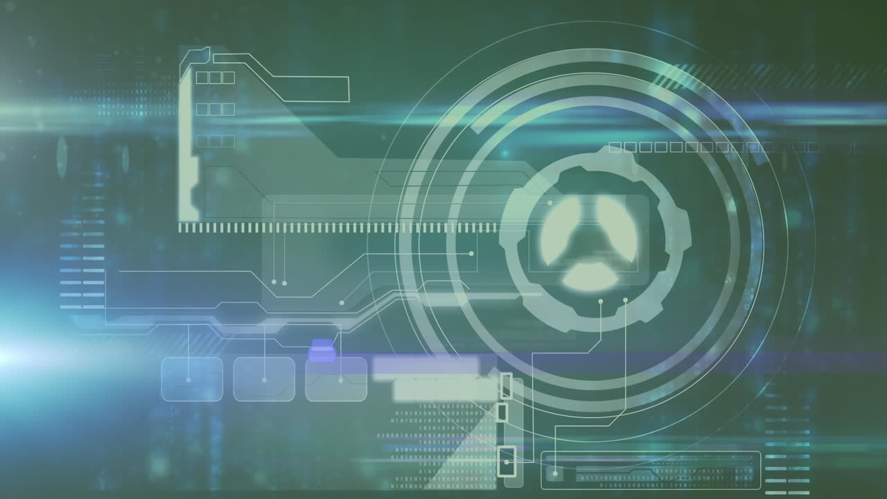 빛의 흔적의 애니메이션 검은 바탕에 스 스캔을 통해 데이터 처리가