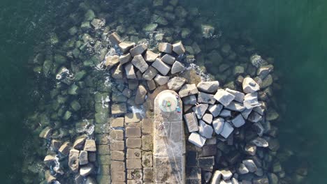 aerial pier view, ferragudo, algarve, portugal