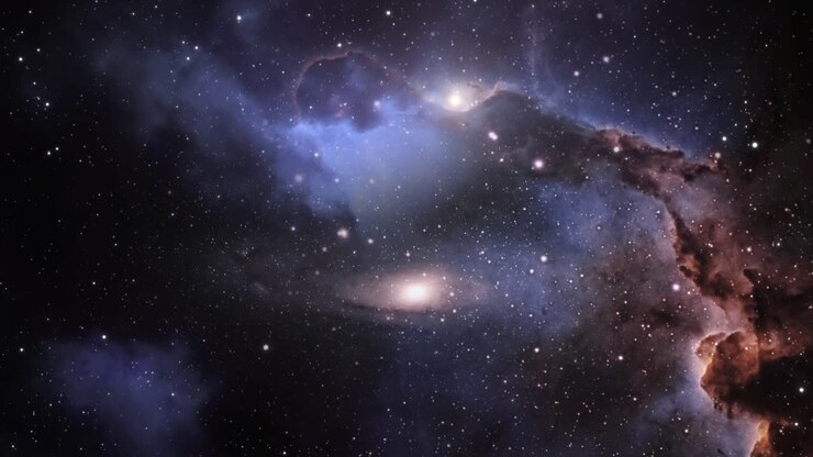 Nello spazio esterno Nebulosa Supernova e Galassia.