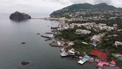 Establishing-town-Borgo-di-Celsa-and-famous-castle-Aragonese-on-rocky-island