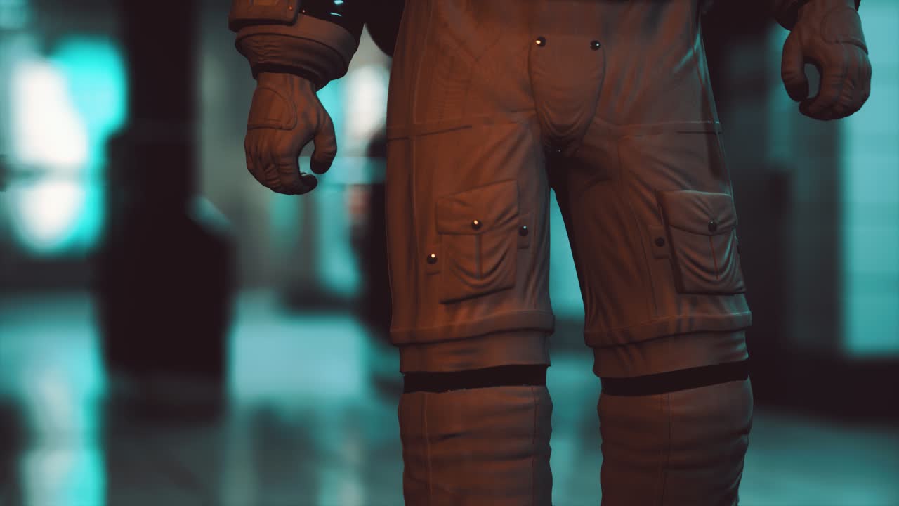 Astronaut ved en undergrunnsbane