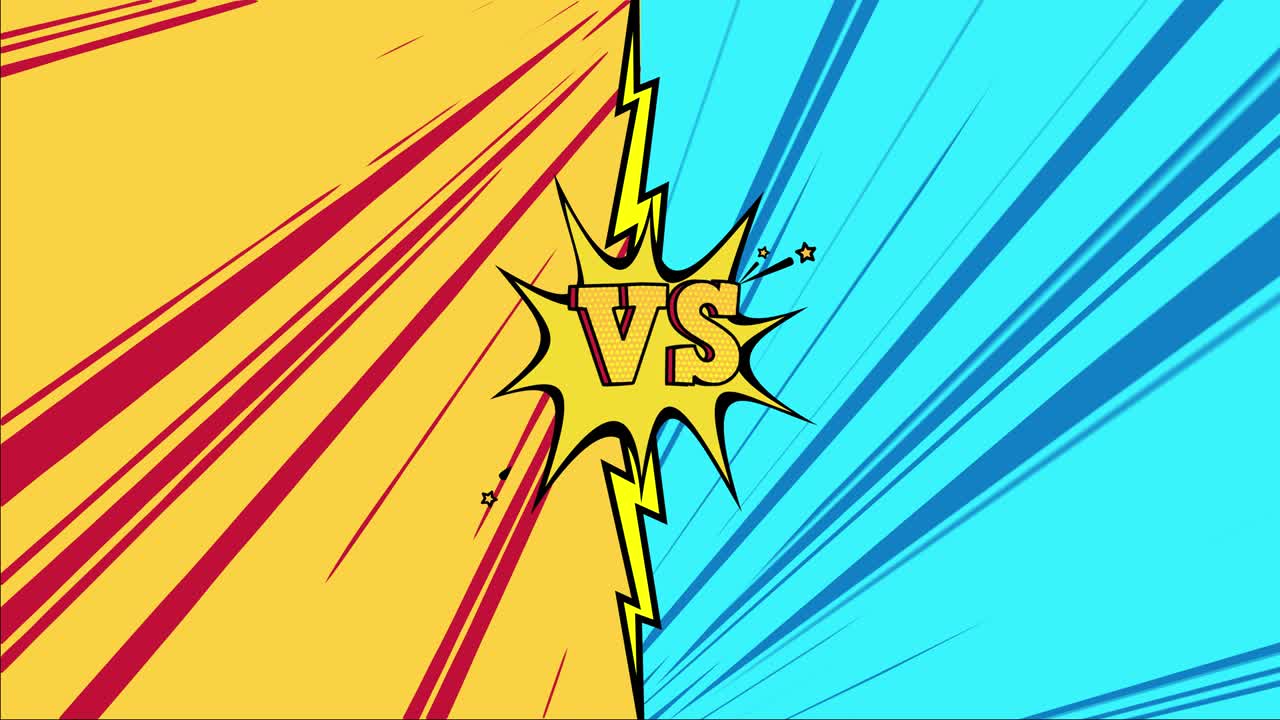 팝 아트 스타일의 배경과 비교합니다.