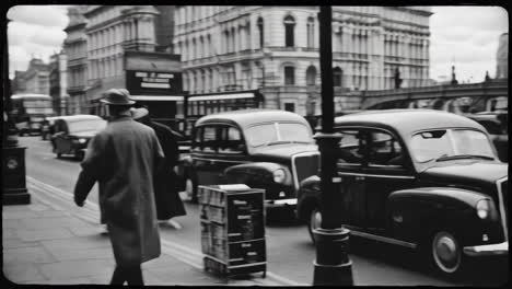 london street scene, 1940s