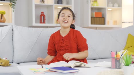 girl child talking to camera.