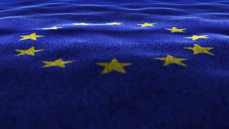 europe flag, textile carpet background, loop, 4k