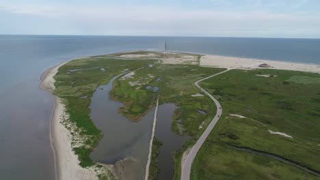 this is a aerial video over east end lagoon preserve