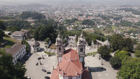 sanctuary of bom jesus do monte and reveal of braga cityscape