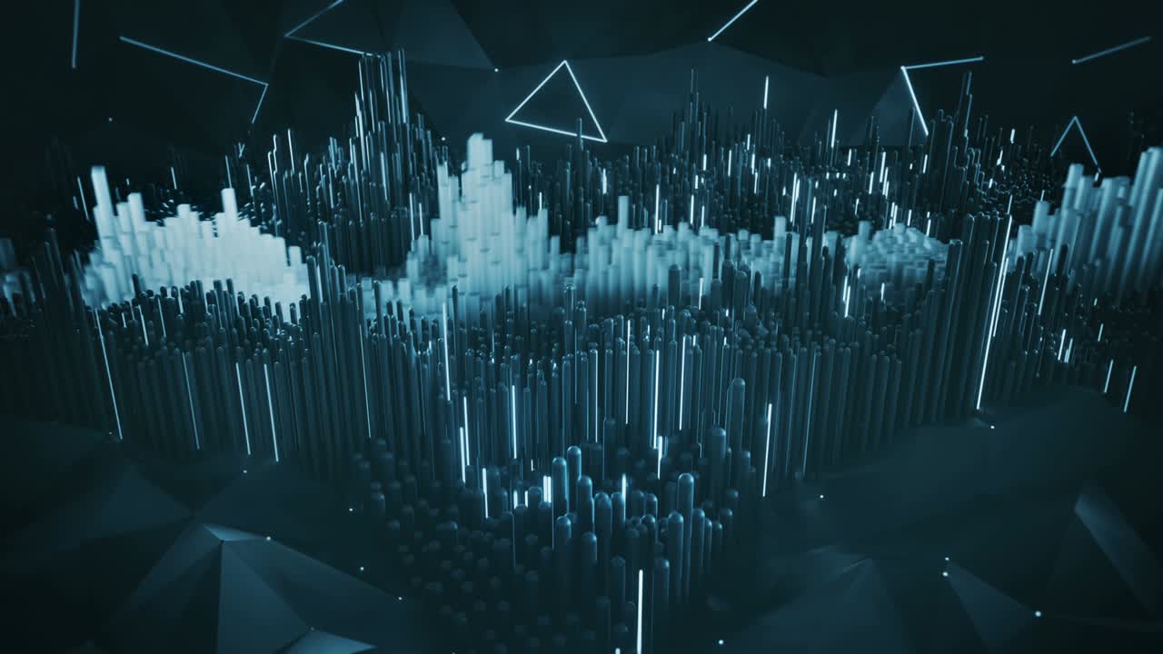 analizador de espectro de bucle sin costuras animación de renderización en 3d