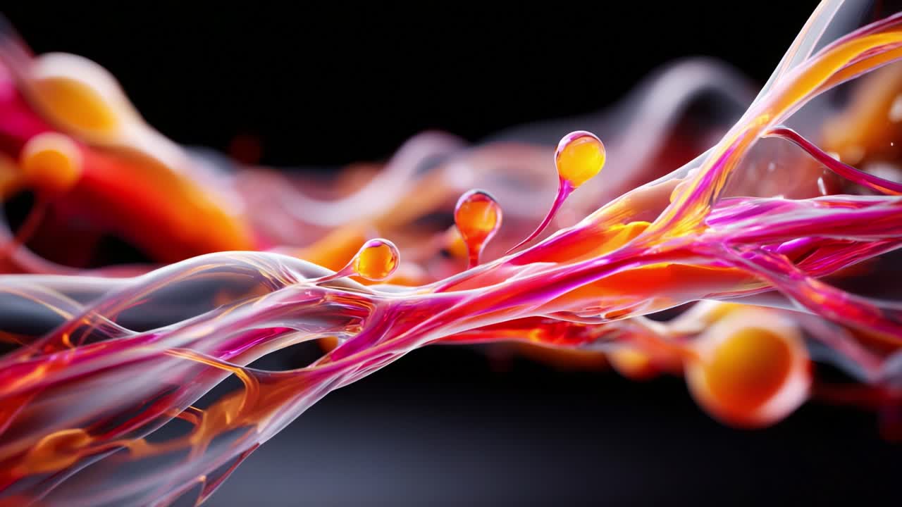 Fluid Dynamics in Vivid Color: A Captivating Exploration of Abstract Shapes and Forms That Evoke Motion and Energy Through Dynamic Textures and Rich Hues