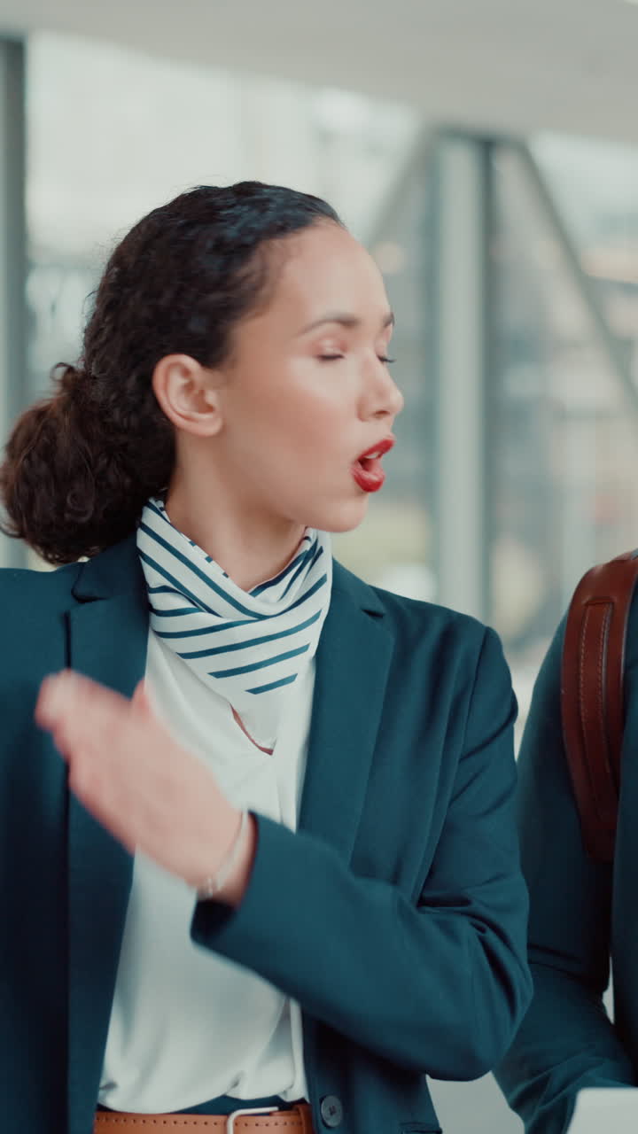 Professional Woman Talking and Gesturing in a Business Meeting
