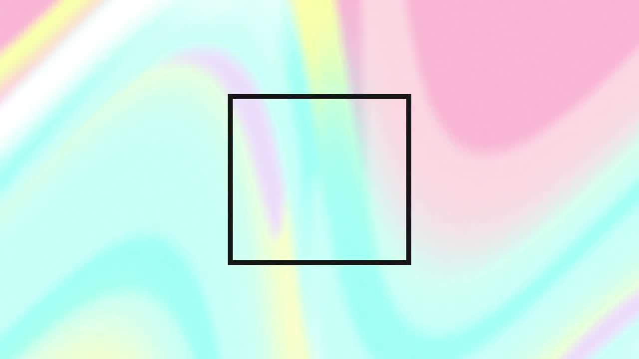 빛나는 액체 배경 위의 프레임의 애니메이션