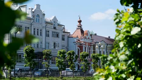 european town on a sunny day