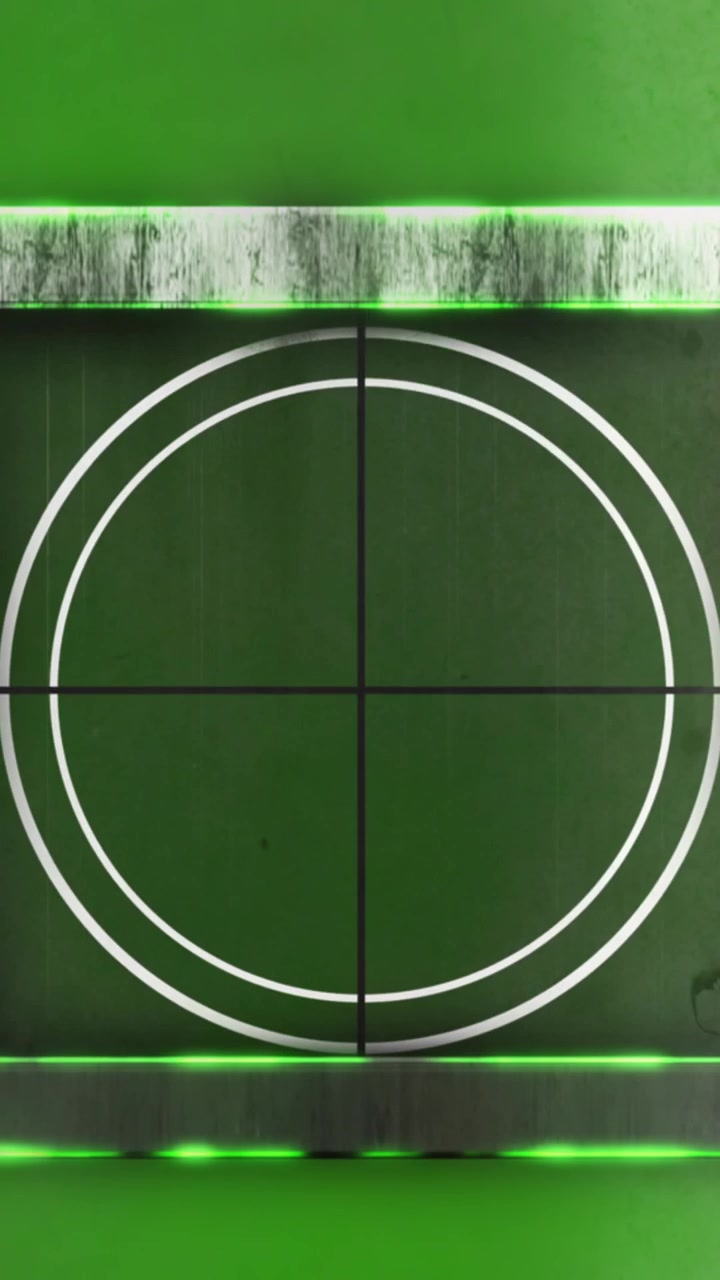 Animation of scope scanning on green background