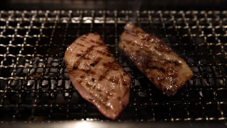 steaks cooking evenly on a grill