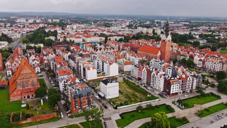 aerial shot of elbląg highlights economic transformation and urban revival