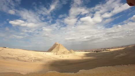 timelapse of giza pyramids .historical egypt pyramids