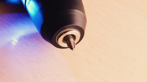 close-up of a drill bit