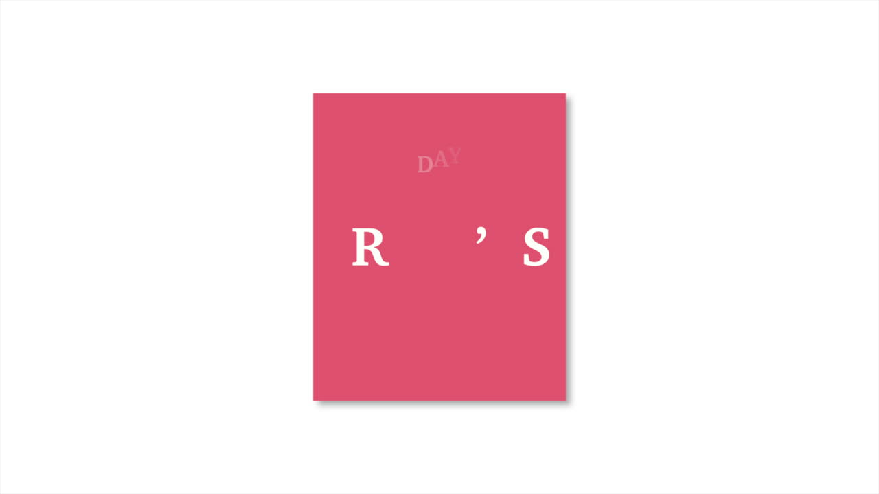 texto de animación día del padre sobre moda blanca y fondo minimalista con forma roja geométrica