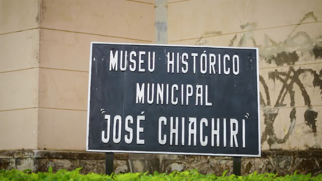 letrero del museo jose chiachiri en franca la capital del calzado en brasil