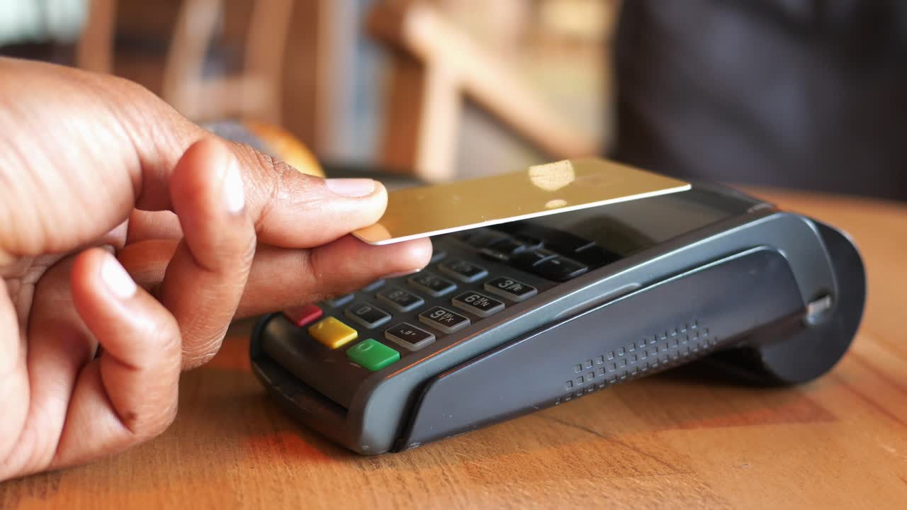 Paying with Credit Card at Restaurant
