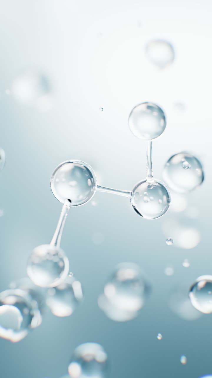 Transparent molecules background, 3d rendering