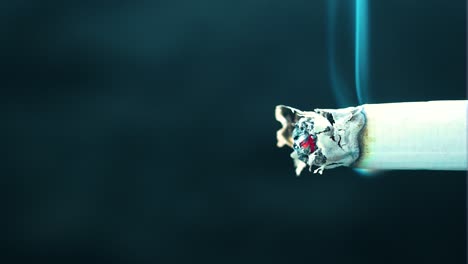 close-up of a burning cigarette
