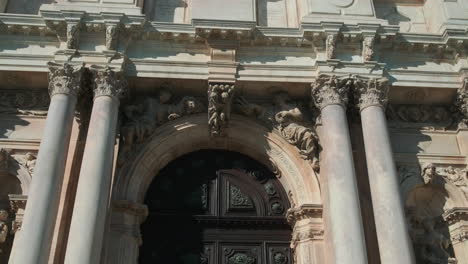 architectural detail of a venetian church