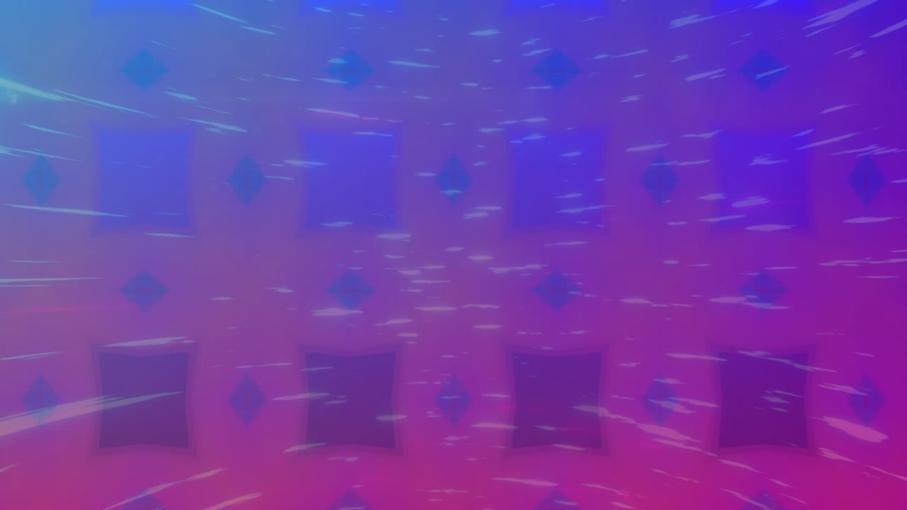 Animation of lights moving on blue and pink background