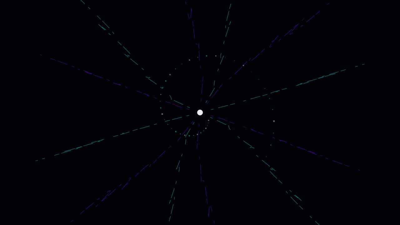 Abstract Digital Particle Explosion with Radiant Light Lines
