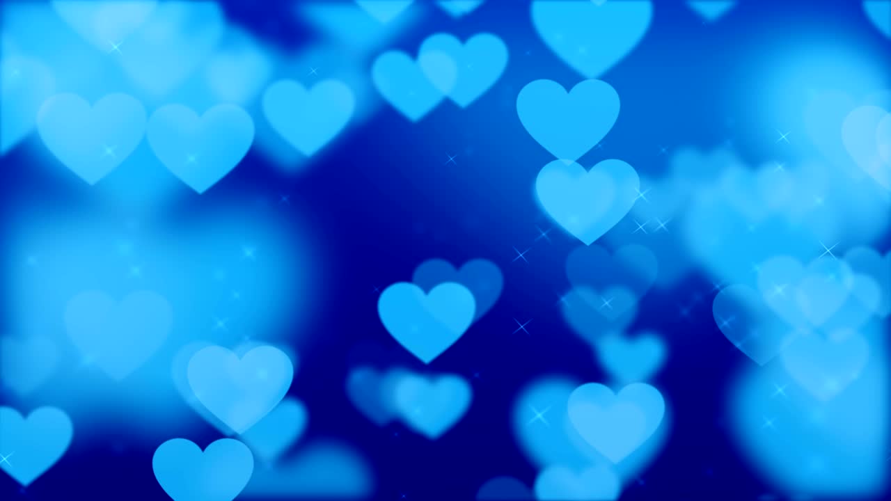 4k 부드러운 파란색 심장 배경 (loopable) 스 비디오