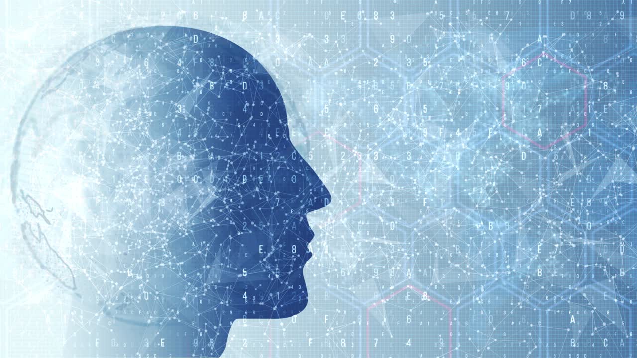 la inteligencia artificial (ia) y el concepto de big data (big data) son animados en bucle.