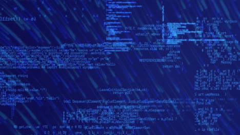 animación del procesamiento de datos digitales sobre un fondo oscuro